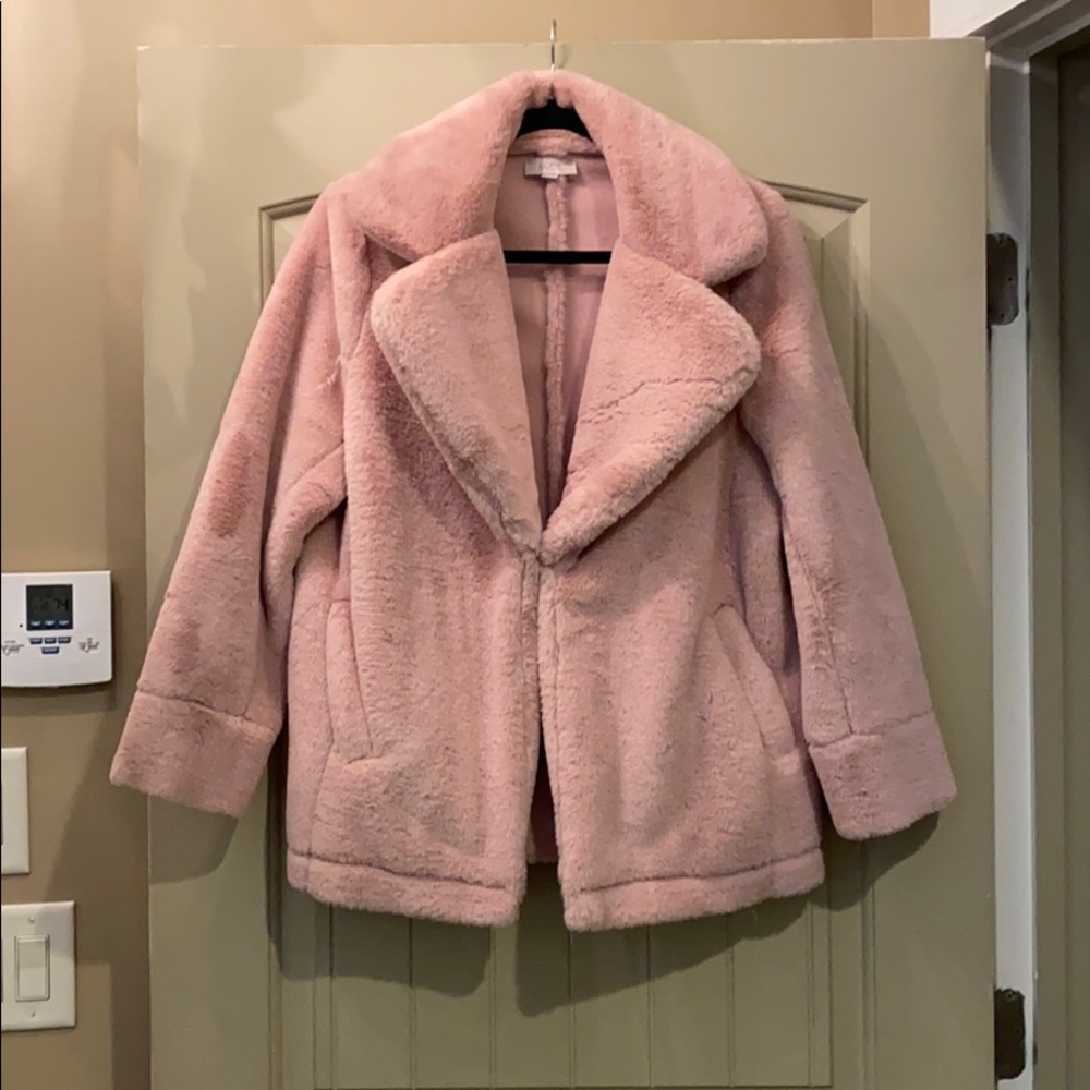 Mauvey Pink Faux Fur Loft Jacket